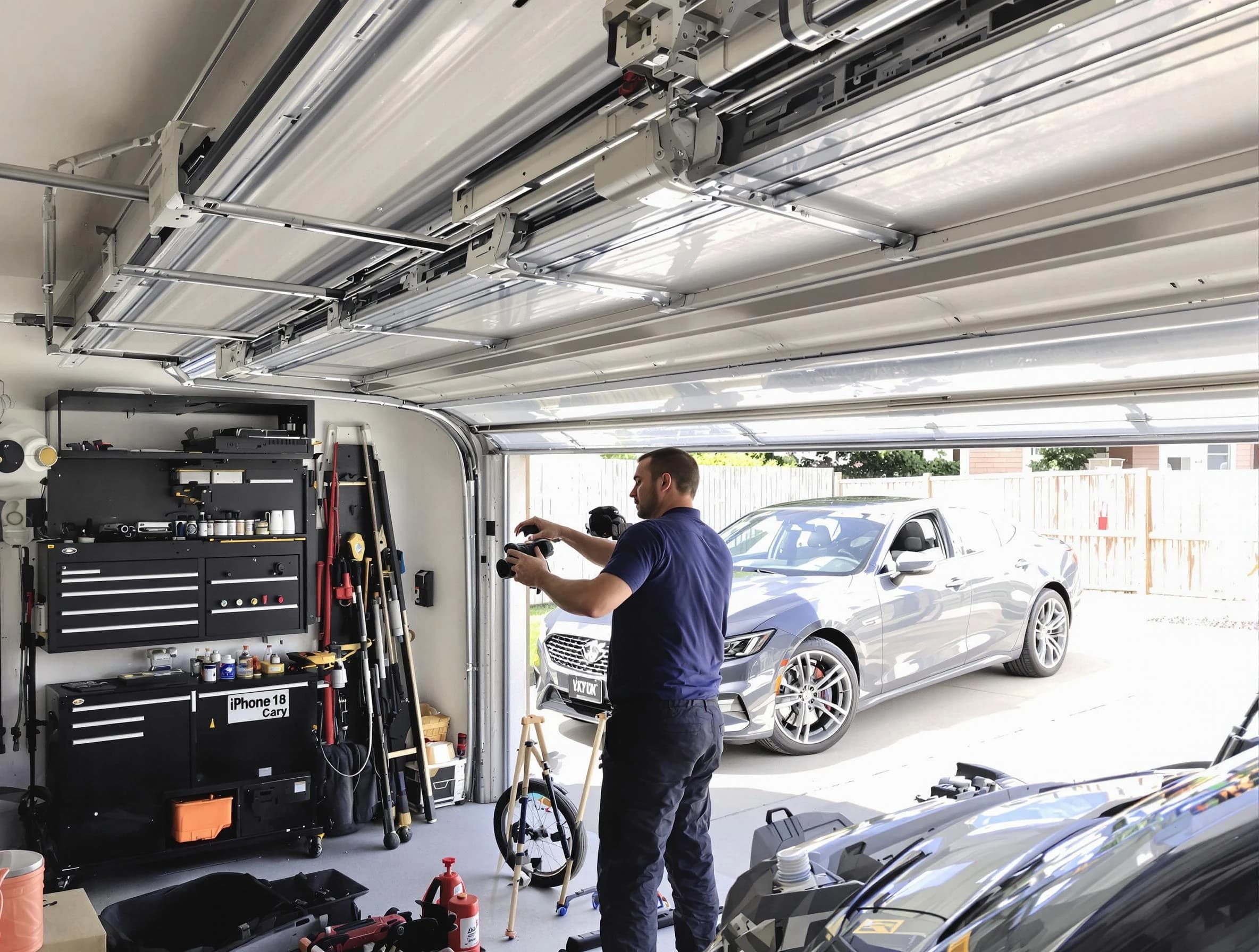 Christiana Garage Door Repair technician fixing noisy garage door in Christiana